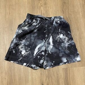 Boys, small, athletic shorts with a drawstring and elastic waist